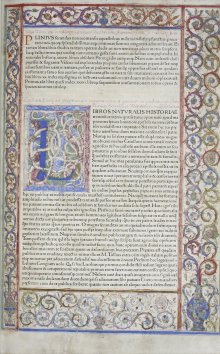 Pliny, the Elder, Historia naturalis, First printed edition published by Johannes de Spira, Venice, 1469. CMGL 84191.