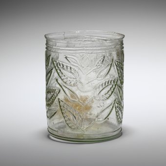 Glass Beaker, Early Imperial Roman, 1st century A.D., Glass, diameter: 2.5 inches, Gift of Henry G. Marquand, 1881. 81.10.222.