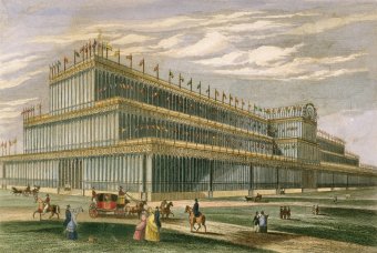 Fig. 8: Watercolor design for the Crystal Palace, London. Joseph Paxton, 1850. Juliette K. and Leonard S. Rakow Research Library.