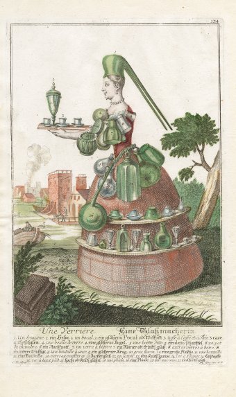 Une verriere / Eine Glassmacherin, Martin Engelbrecht, Augsburg, Germany, 1730, CMGL 129856