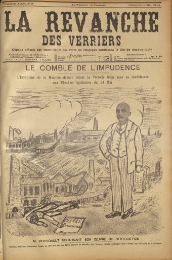 Fig. 1: Political cartoon from La Revanche des verriers, 1914.