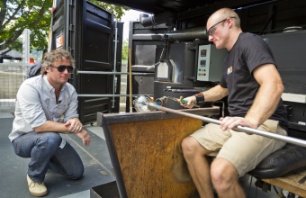 Designer Jason Miller at GlassLab in Corning, June 2012