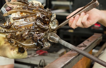 Designer Michele Oka Doner at GlassLab in Corning, August 2012