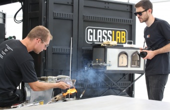 Designer Max Lamb at GlassLab at Vitra Design Museum, Art Basel 2010