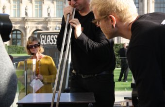 Designer François Bauchet in a GlassLab design session in Paris, 2013. 