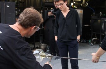 Designer Constance Guisset in a GlassLab design session in Paris, 2013. 